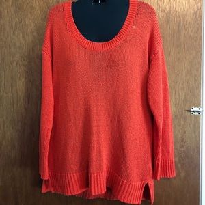 Ralph Lauren women’s red sweater with scoopneck size large